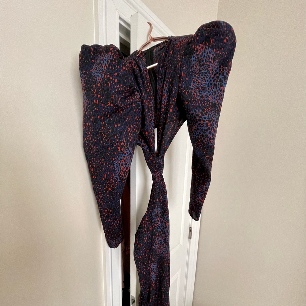 Leopard print long sleeve dress